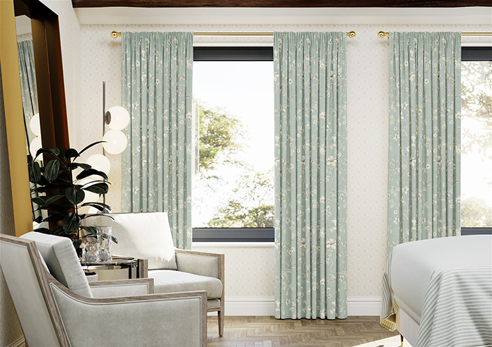 Etched Vine, Eau de Nil - Made to Measure Curtains - Image 3